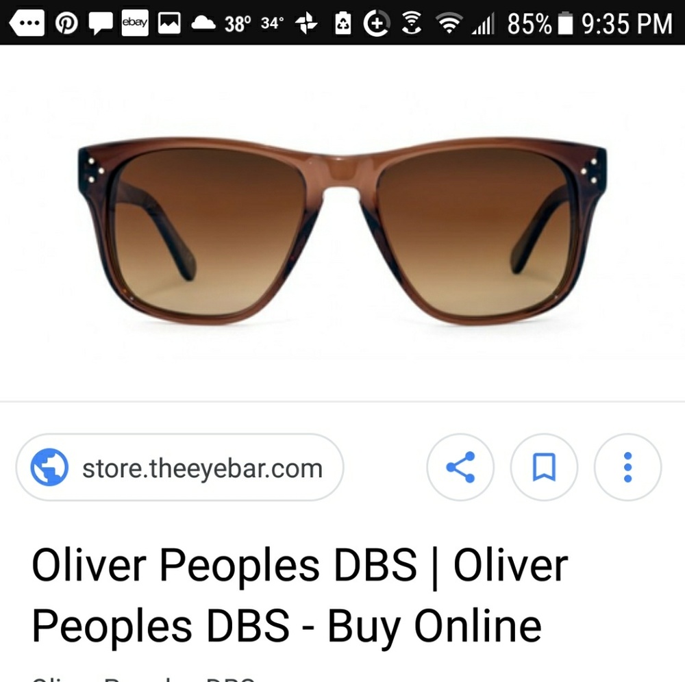 Brand New Oliver Peoples dbs daddy b squared